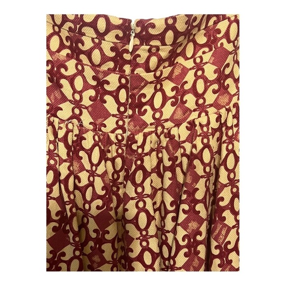 Anthropologie Tracy Reese Bubble Hem Halter Dress Linen/Cotton Blend Abstract - Picture 8 of 10